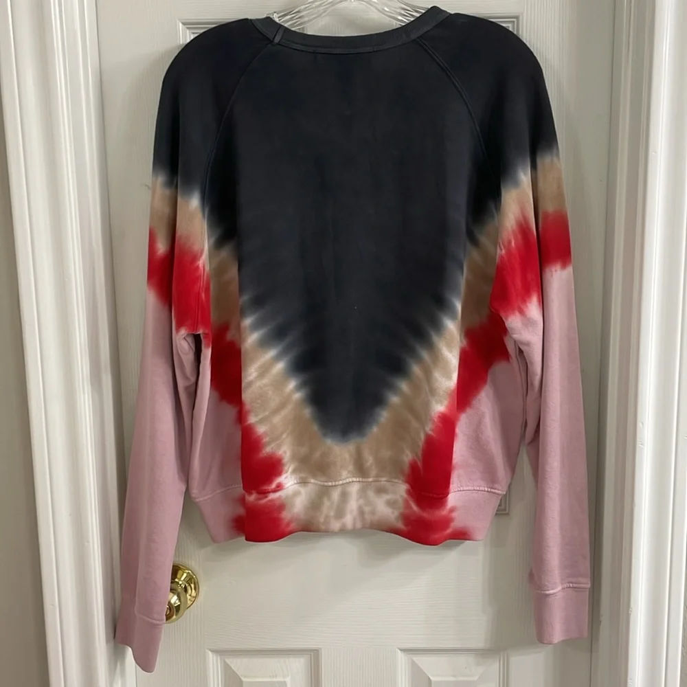 Daydreamer Flying V Varsity Tie Dye Crew Sweatshirt Size Small - Picture 2 of 4